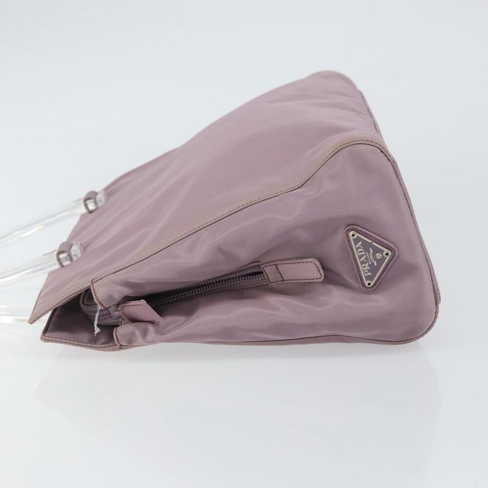 PRADA Hand Bag Nylon Lavende Silver Auth 159273 - Picture 4 of 16